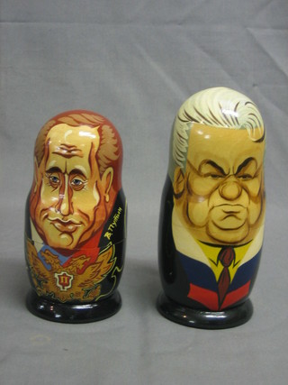 2 20th Century Russian sets of nesting Politicians