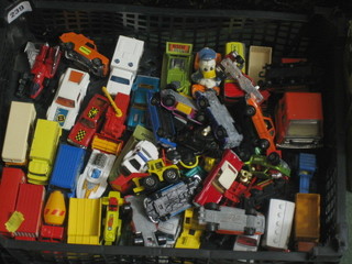 A collection of Match Box toy cars