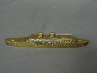 A brass model of The Chandris American Lines ship Atlantis 6"