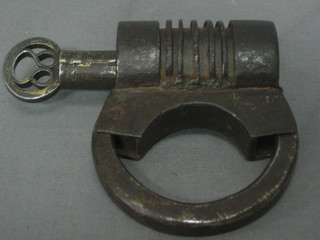 A curious 19th Century iron padlock