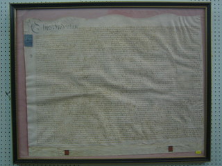 A framed agreement 24" x 31"