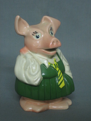 A Wade pottery piggy bank in the form of Anabel 6"