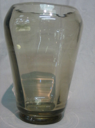 A brown Art Glass vase 11"