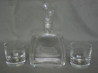 An MCC limited edition decanter no. 8 of 100, engraved England V Australia 1880 - 1980 together with 12 MCC tumblers