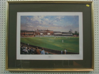 After Alan Fearnley, a limited edition coloured print "The Oval" signed 12" x 18"