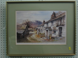 Judy Boyes, a coloured print "Highbick House" signed 9" x 14"