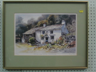 Judy Boyes, a coloured print "Old Spring Allery" signed 9" x 14"