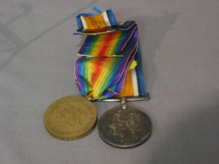 A pair British War medal and Victory medal to 54160 Pte. G E Merryweather The West Yorkshire Regt.