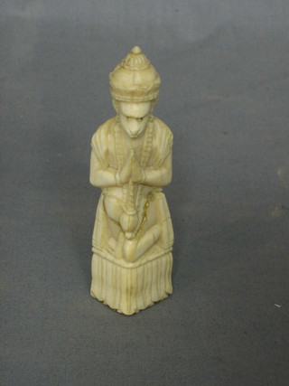 A carved ivory figure of a Monkey God 4 1/2"