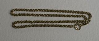A lady's gold multi link gilt metal necklace, 16"