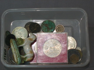 A small collection of coins etc