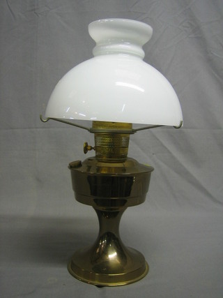 A copper oil lamp converted to electricity