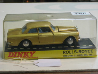 A Dinky model of a Rolls Royce Silver Cloud mark 3, boxed no 172