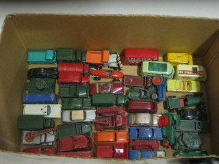 A collection of various Lesney and other small model cars