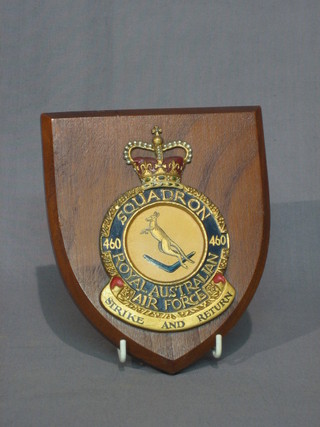 A Royal Australian Air Force 460 Squadron wall plaque