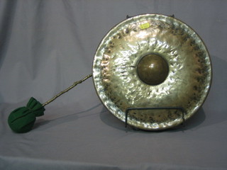 An Eastern metal tea gong 13"
