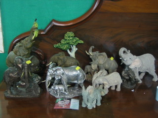 10 various models of elephants