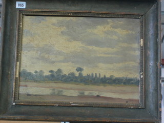 Andre Page, impressionist oil on canvas "Bozds De L-Allier"