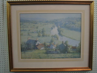 After R Richard, a coloured print "Rural Scene" 17" x 23"