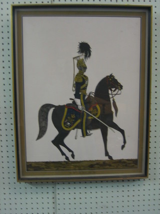 A coloured print "The 17th Lancers Review Order 1854"  20" x 14"