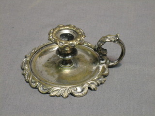 A 19th Century miniature silver plated chamber stick 3"