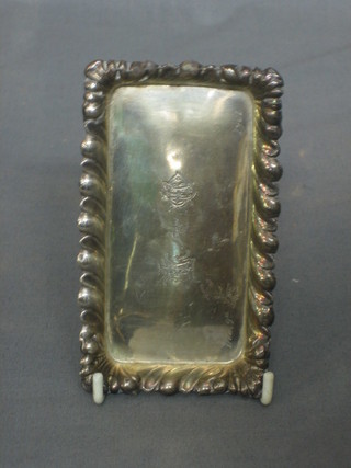 An Edwardian rectangular silver pin tray Birmingham 1900 5"