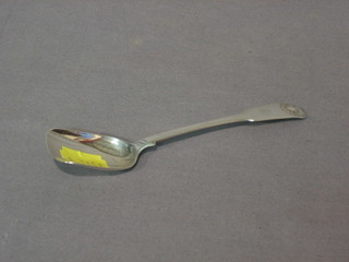 A George III fiddle pattern caddy spoon, Newcastle 1777