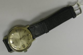 A gentleman's Omega Seamaster Deville wristwatch contained in a stainless steel case