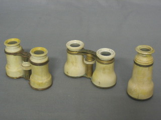 A 19th Century ivory monocular (f) and 2 pairs of opera glasses