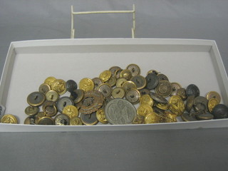 A collection of various military and other buttons