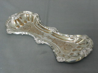 A 19th Century silver plated snuffer tray 9"