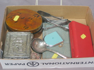 A small collection of various silver plated items etc