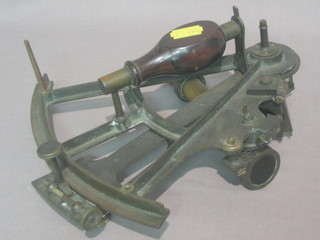A brass and gun metal sextant