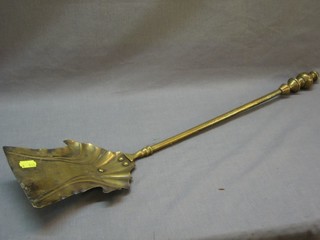 A 19th Century brass coal shovel