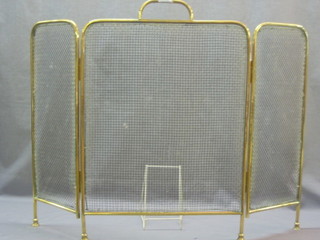A brass and mesh 3 fold spark guard