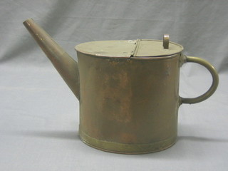 A Victorian oval copper hot water carrier 14"
