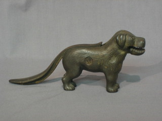 A pair of metal nut crackers in the form of a Labrador 8"