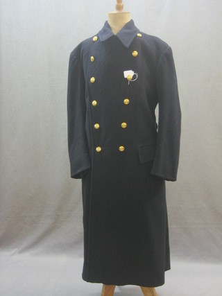 A Naval Officer's buck skin Great Coat by Gieves