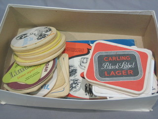 A picture card album Glamour together with 4 other picture card albums and a collection of various beer mats