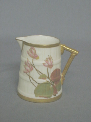 A Victorian Royal Worcester vase with blush ivory ground, green Worcester mark to the base 3" (slight rubbing to gilding)