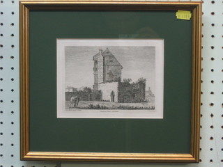 After Hooper, an etching "Beaumont Place Oxfordshire" 4" x 6"