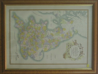 The Hampton Hunt Series map "Fox Hounds of Great Britain" including Kennels 22" x 15"