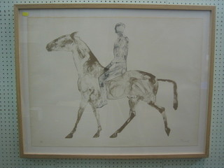 E Frink, a limited edition print 451/500 "Horse and Rider" 23" x 30"