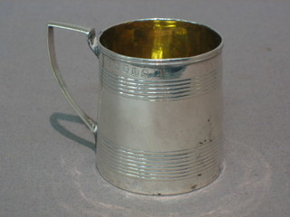 A George III silver christening tankard with parcel gilt interior London 1815 2"