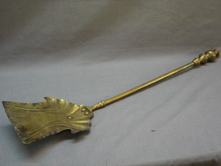 A 19th Century brass coal shovel