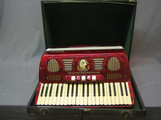 A Galanti accordion with 120 buttons complete with carrying case