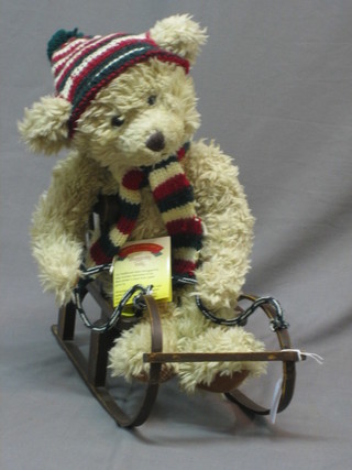 A Special Collectors Edition Tobogganing teddybear 13"