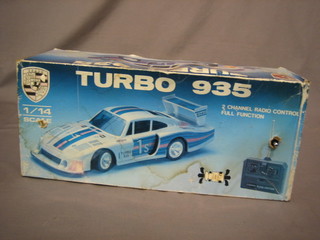 A radio controlled Ferrari Turbo 935 remote control car