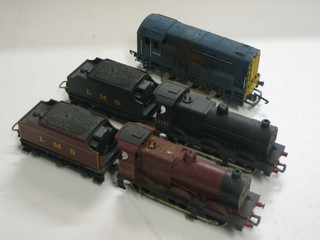 A Lima diesel locomotive together with 2 Lima steam locomotives and tenders