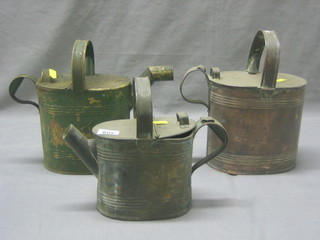 3 brass and copper hotwater carriers (all f)